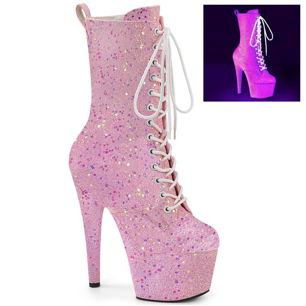 Pleaser - ADORE1040IG Platform Boots, Pole dance shoes - Pink Product image